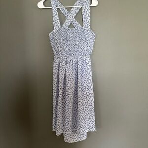 Source Unknown Blue Floral Mini Dress